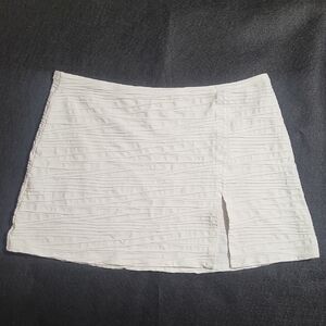 Gottex White Textured Mini Skirt Coverup
